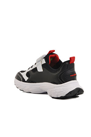 Pepino Siyah Cırtlı Fileli Hafif Erkek Çocuk Spor Ayakkabı