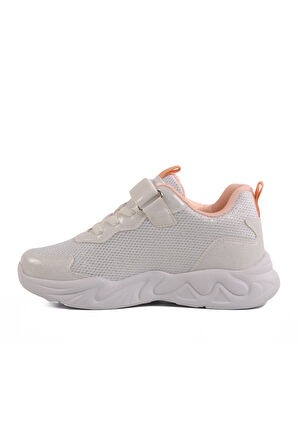 Pepino Beyaz Cırtlı Fileli Hafif Kız Çocuk Spor Ayakkabı