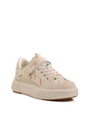 Pepino Krem Cırtlı Fileli Hafif Unisex Çocuk Spor Ayakkabı