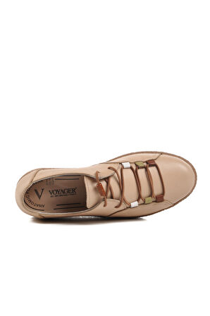 Voyager Bej Hakiki Deri Anatomik Kadın Casual Ayakkabı