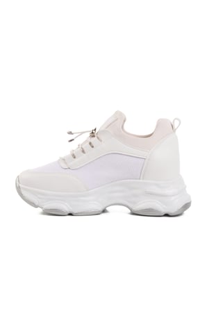 Aspor Beyaz Yüksek Taban Kadın Sneaker