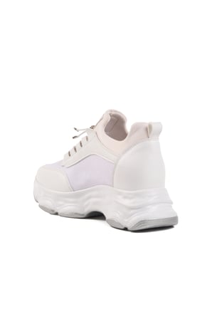 Aspor Beyaz Yüksek Taban Kadın Sneaker