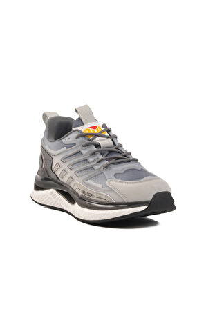 Bulldozer Gri Memory Foam Fileli Hafif Erkek Spor Ayakkabı