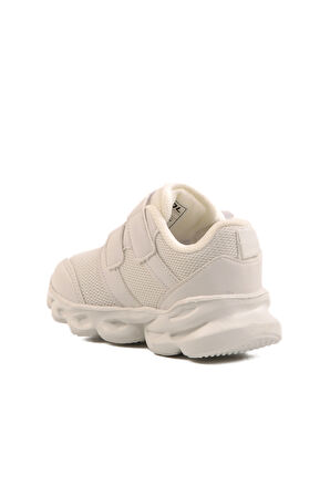 Cool Beyaz Cırtlı Işıklı Hafif Unisex Çocuk Spor Ayakkabı
