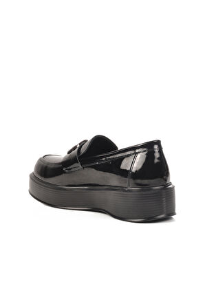 Aspor Siyah Rugan Hakiki Deri Erkek Klasik Ayakkabı