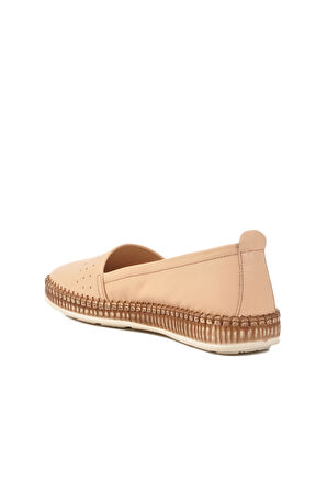 Bulldozer Bej Hakiki Deri Kadın Casual Ayakkabı