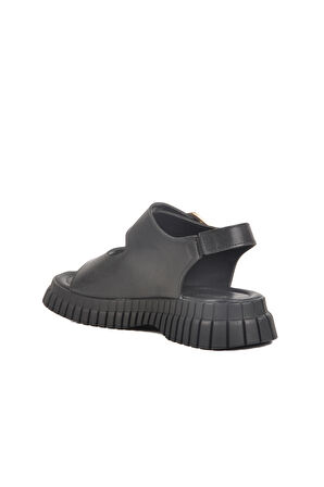 Aspor Siyah Kadın Düz Sandalet