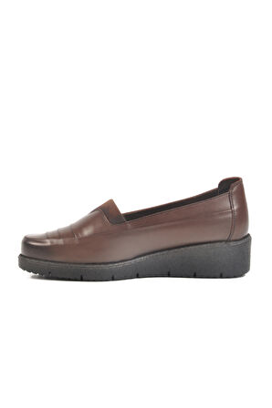 Aspor Kahve Anatomik Hakiki Deri Kadın Casual Ayakkabı