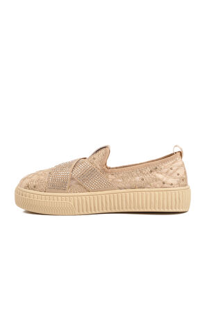 Voyager Krem Hakiki Deri Kadın Casual Ayakkabı