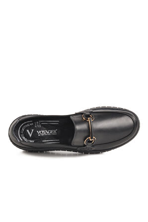 Voyager Siyah Hakiki Deri Kadın Casual Ayakkabı