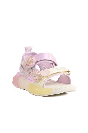 Pepino Lila Cırtlı Kız Çocuk Düz Sandalet