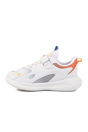 Aspor Beyaz Saks Cırtlı Erkek Çocuk Spor Ayakkabı