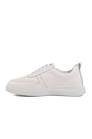 Aspor Beyaz Hakiki Deri Erkek Sneaker