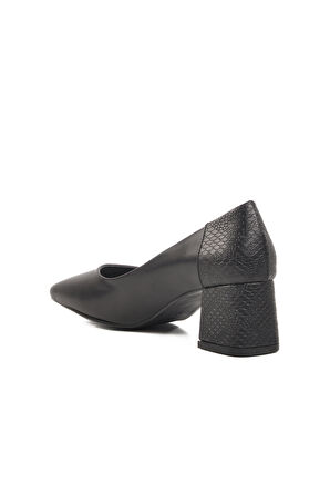 Aspor Siyah Kadın Topuklu Ayakkabı