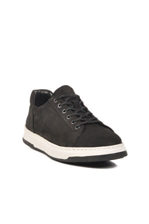 Walkway Siyah Nubuk Hakiki Deri Erkek Casual Ayakkabı