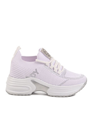 Aspor Beyaz Kalın Taban Kadın Sneaker