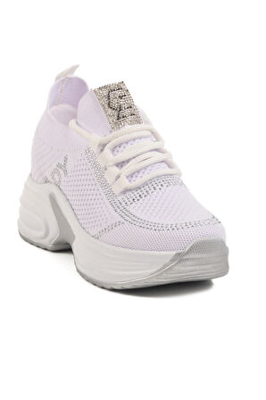 Aspor Beyaz Kalın Taban Kadın Sneaker