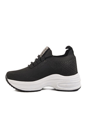 Aspor Siyah Kalın Taban Kadın Sneaker