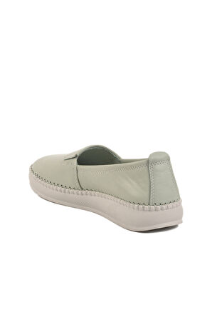 Aspor Yeşil Hakiki Deri Kadın Casual Ayakkabı