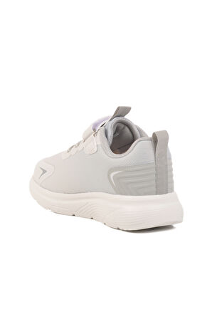 Aspor Beyaz Gri Cırtlı Unisex Çocuk Spor Ayakkabı