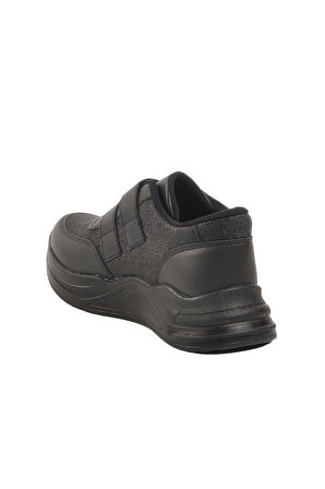 Aspor Siyah Simli Cırtlı Kız Çocuk Sneaker