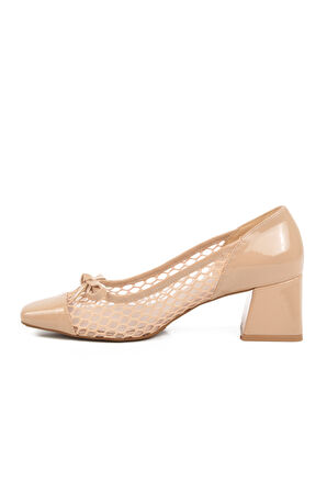 Aspor Ten Anorak Örme Kadın Klasik Topuklu Ayakkabı 