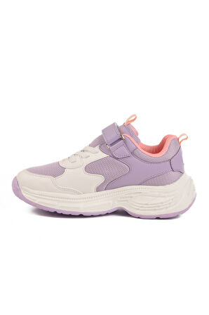 Aspor Lila Cırtlı Hafif Kız Çocuk Spor Ayakkabı