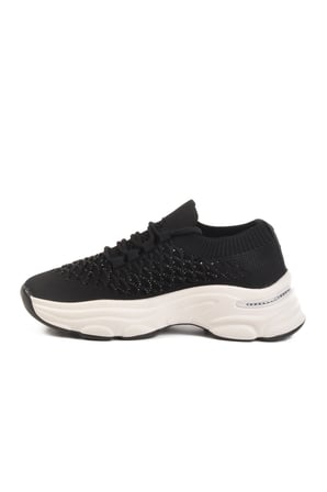 Voyager Siyah Triko Örme Kadın Sneaker