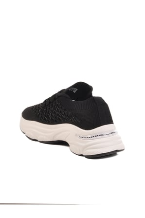 Voyager Siyah Triko Örme Kadın Sneaker