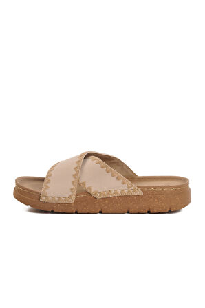 Aspor Bej Kadın Düz Terlik