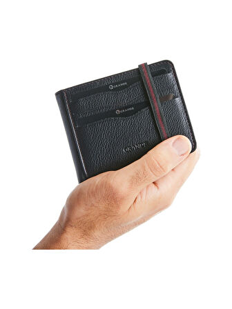 Grande Siyah Hakiki Deri Erkek Kartlık