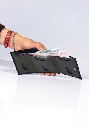 Grande Siyah Hakiki Deri Erkek Kartlık