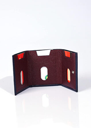 Grande Lacivert Hakiki Deri Erkek Kartlık