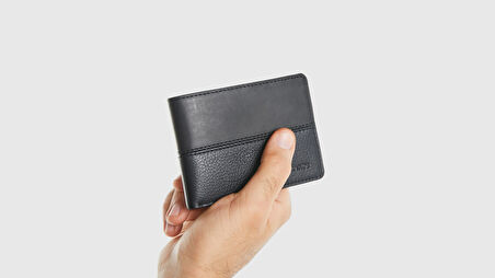 Grande Siyah Hakiki Deri Erkek Kartlık