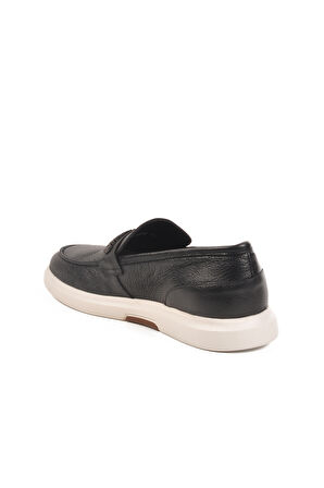 Marcomen Siyah Beyaz Hakiki Deri Erkek Sneaker