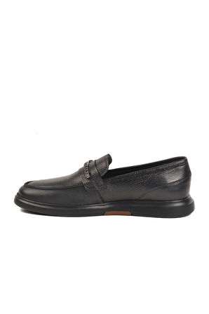 Marcomen Siyah Siyah Hakiki Deri Erkek Sneaker