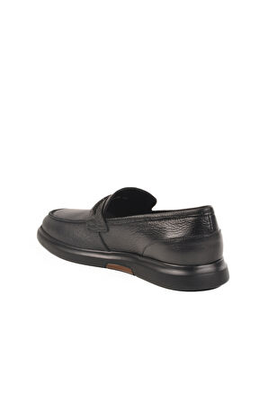 Marcomen Siyah Siyah Hakiki Deri Erkek Sneaker