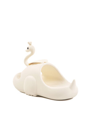 Aspor Beyaz Kız Çocuk Düz Terlik