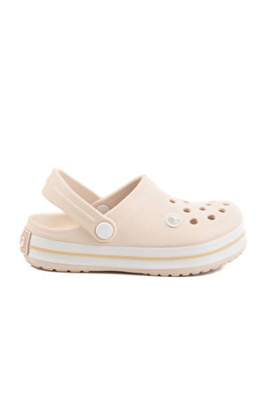 Aspor Ekru Eva Unisex Çocuk Sabo Terlik