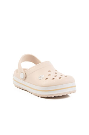 Aspor Ekru Eva Unisex Çocuk Sabo Terlik