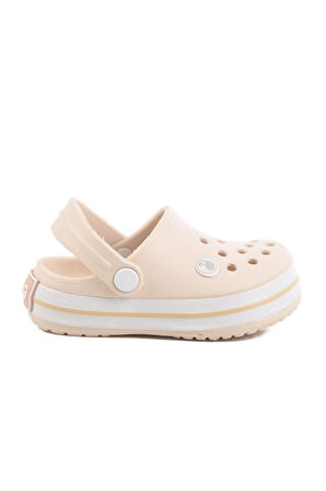 Aspor Ekru Eva Unisex Çocuk Sabo Terlik