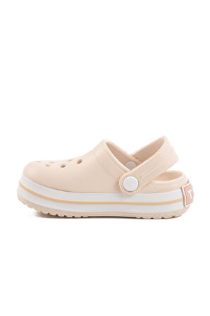 Aspor Ekru Eva Unisex Çocuk Sabo Terlik