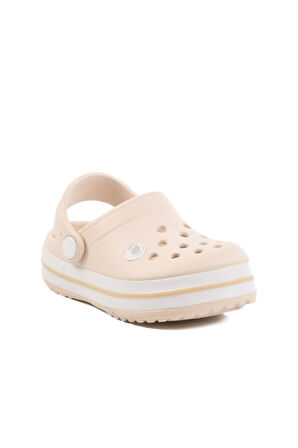 Aspor Ekru Eva Unisex Çocuk Sabo Terlik