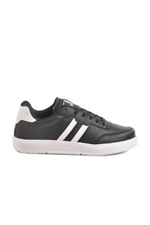 Aspor Siyah Beyaz Bağcıklı Unisex Spor Ayakkabı