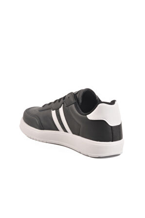 Aspor Siyah Beyaz Bağcıklı Unisex Spor Ayakkabı