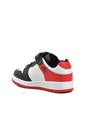 Aspor Siyah Kırmızı Cırtlı Erkek Çocuk Sneaker