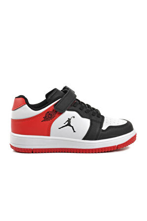 Aspor Siyah Kırmızı Cırtlı Erkek Çocuk Sneaker