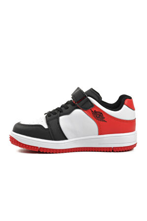 Aspor Siyah Kırmızı Cırtlı Erkek Çocuk Sneaker