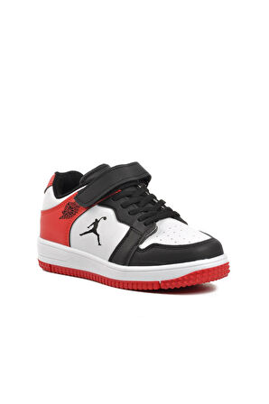 Aspor Siyah Kırmızı Cırtlı Erkek Çocuk Sneaker