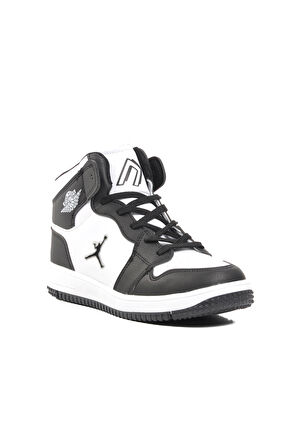 Aspor Siyah Beyaz Erkek Çocuk Hi Sneaker